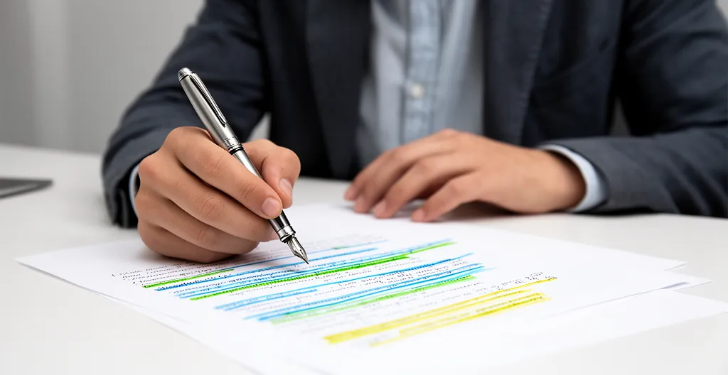 Un espace d'apprentissage du français moderne montrant une personne concentrée devant un bureau épuré, avec des éléments évoquant la grammaire française