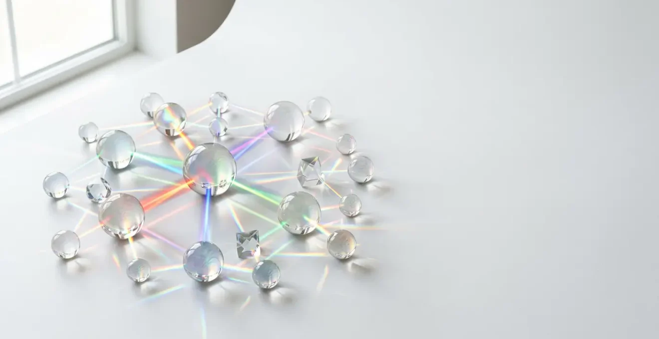 Métaphore visuelle de l'enrichissement du vocabulaire avec des éléments symboliques représentant à la fois la technologie et la communication humaine