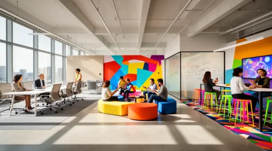 Conversation multicanale entre différents profils montrant l'adaptation du ton de voix selon les supports de communication